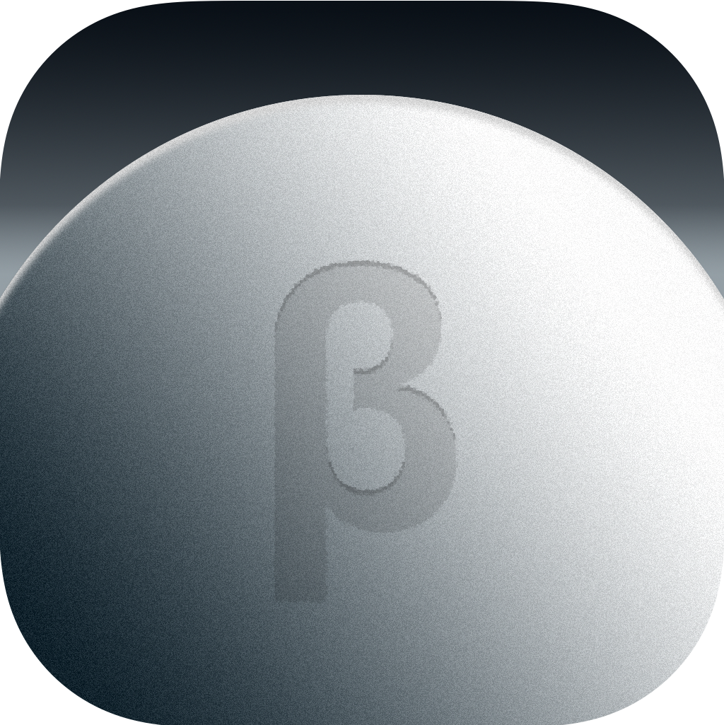The Enceladus app icon, a simplified depiction of Saturn's best moon.