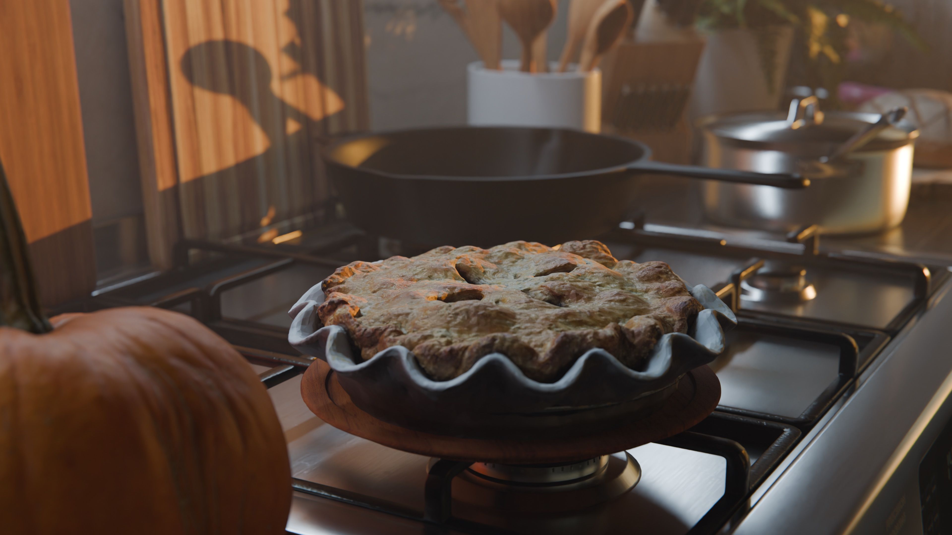 A real apple pie, photo-scanned and turned into a 3D model